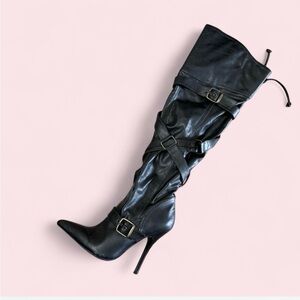 ALDO Black Knee-High Stiletto Boots
